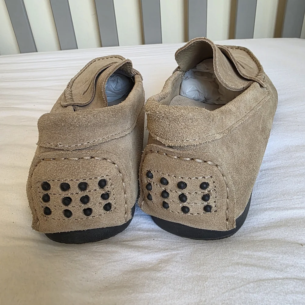 Laurent Effel Vintage Men's Tan Suede Slip On Loafers Size 11